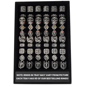 60 Top Selling Men's Assorted Ring Display / BND0044