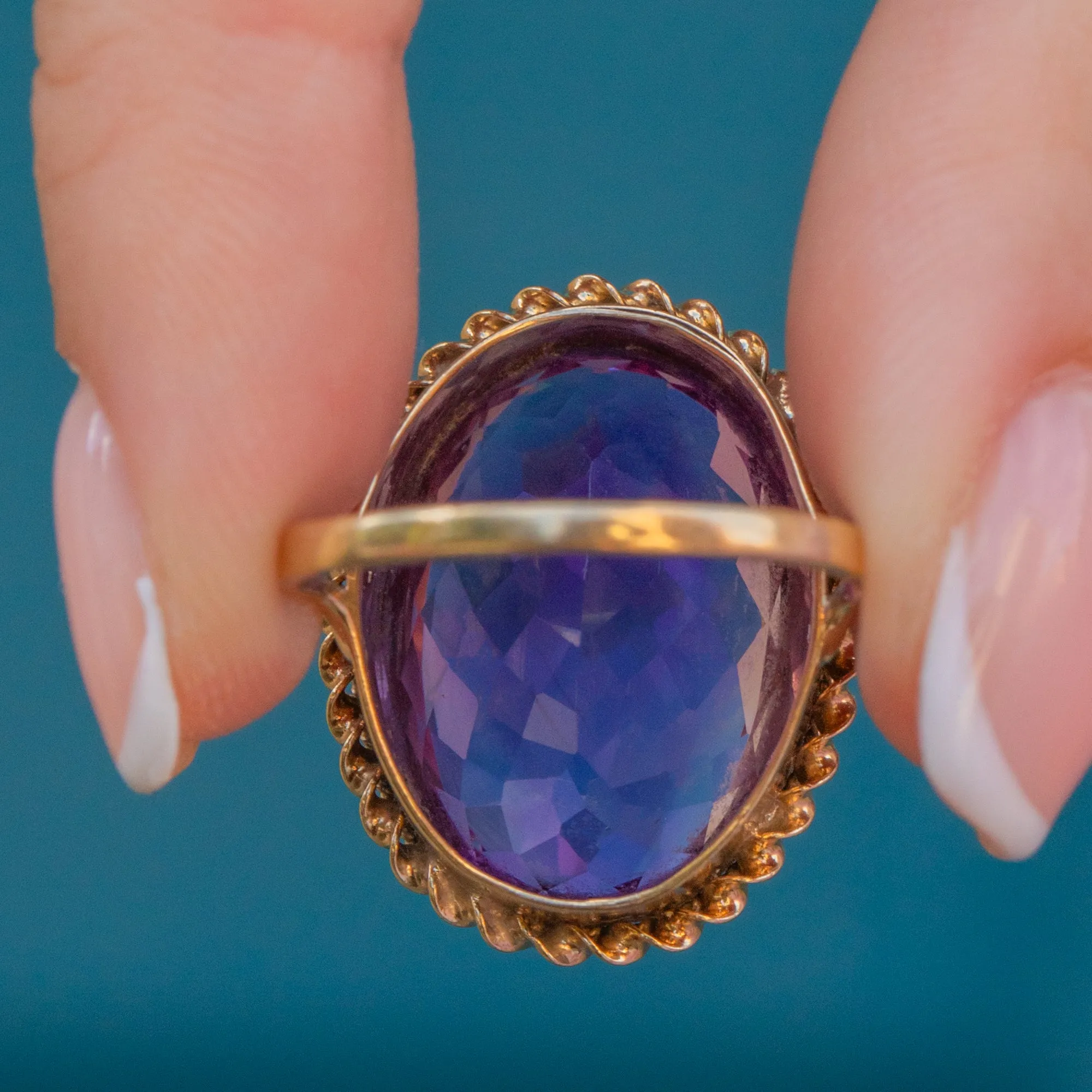 9ct Gold Amethyst Cocktail Ring 11.35ct