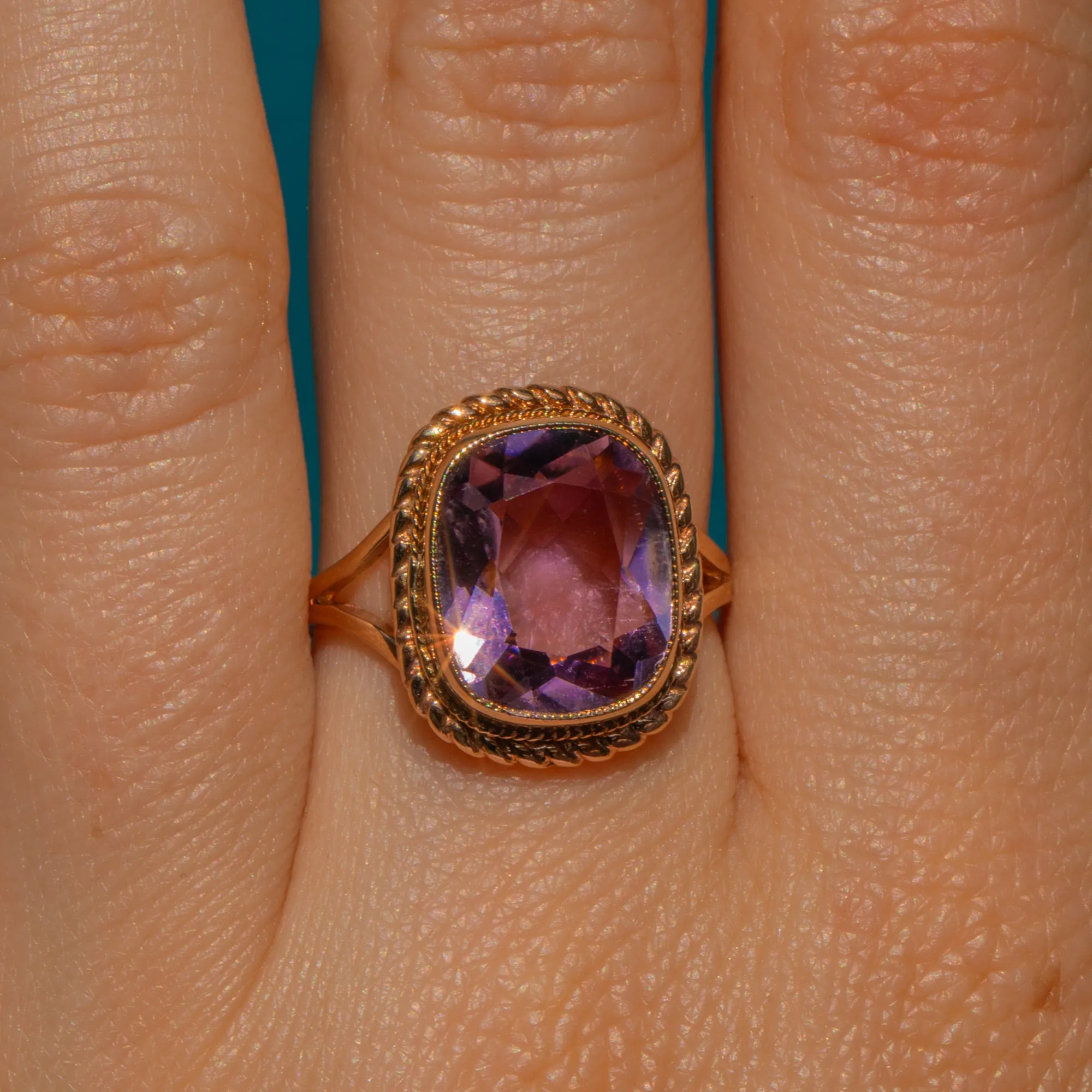 9ct Gold Amethyst Cocktail Ring, 7.93ct