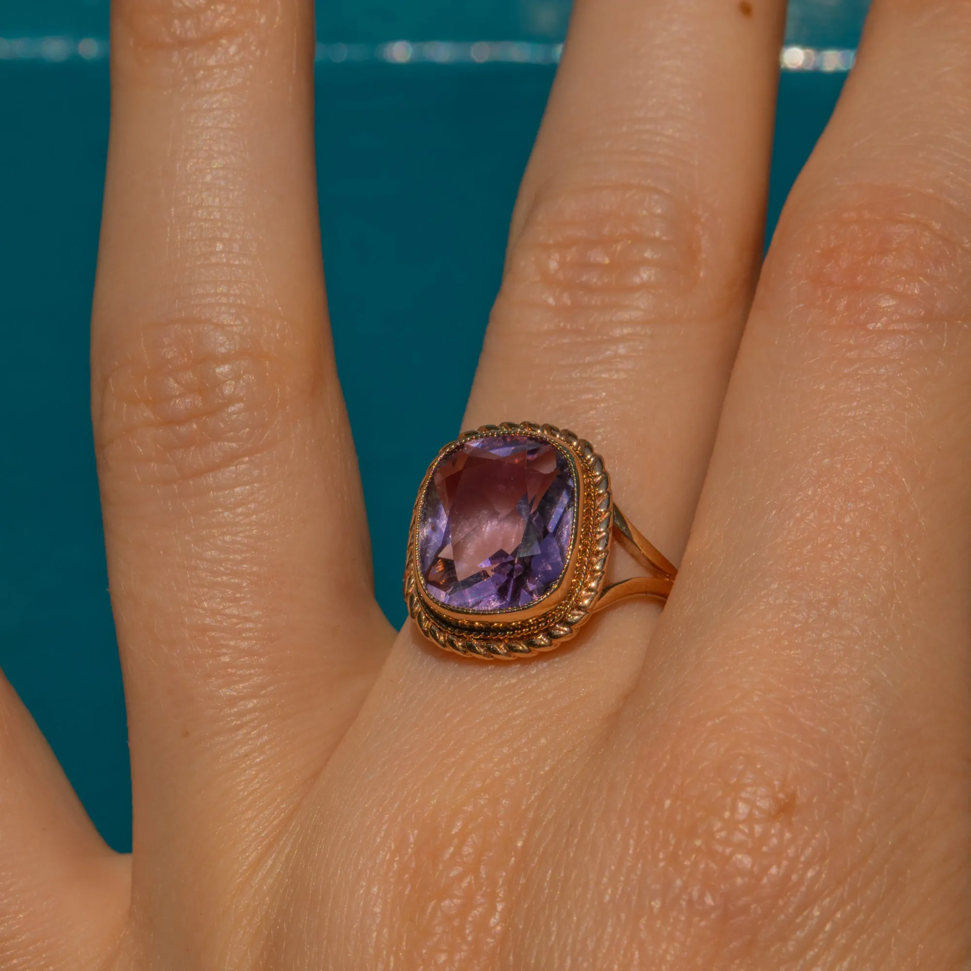 9ct Gold Amethyst Cocktail Ring, 7.93ct