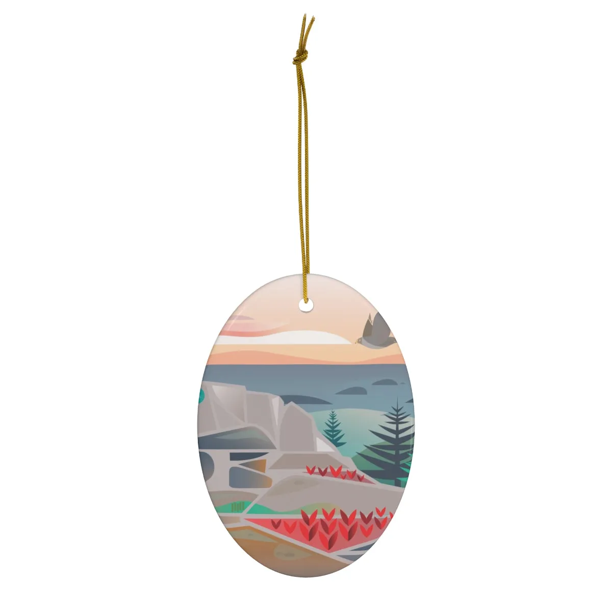 Acadia National Park, Cadillac Mountain Ceramic Ornament