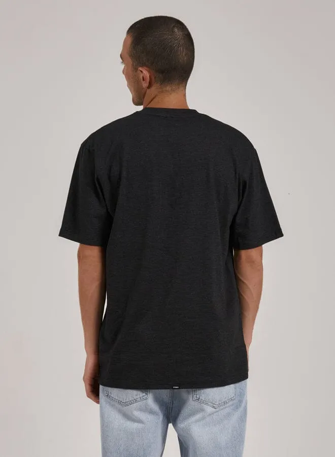 Acid Test Stripe Pocket Oversize Fit Tee - Black