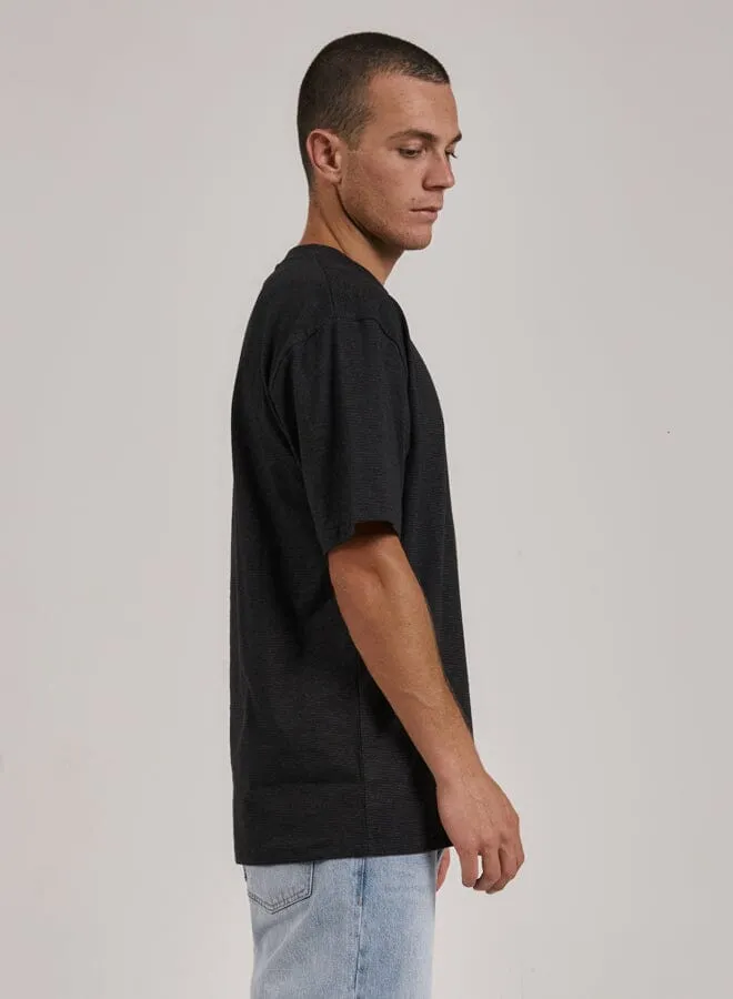 Acid Test Stripe Pocket Oversize Fit Tee - Black