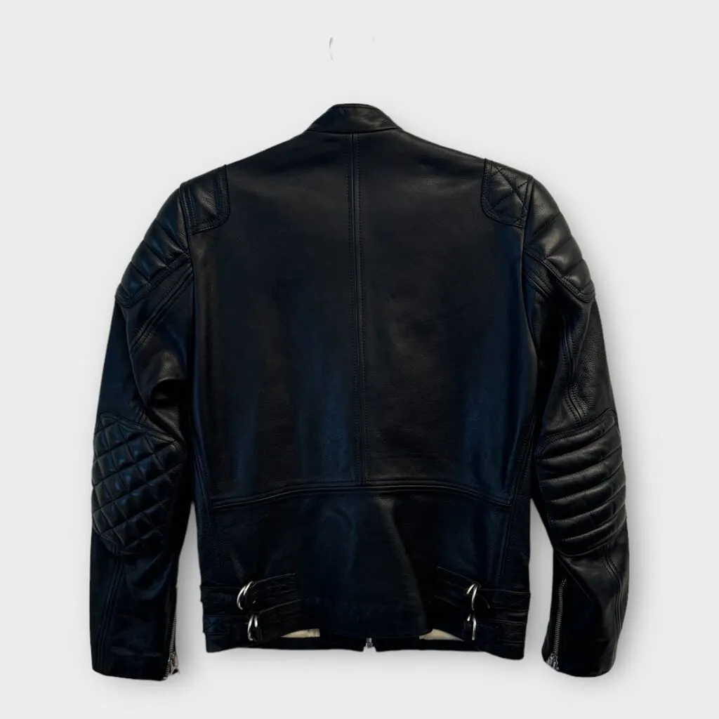 Acne Studios Black Leather Oliver Biker Jacket