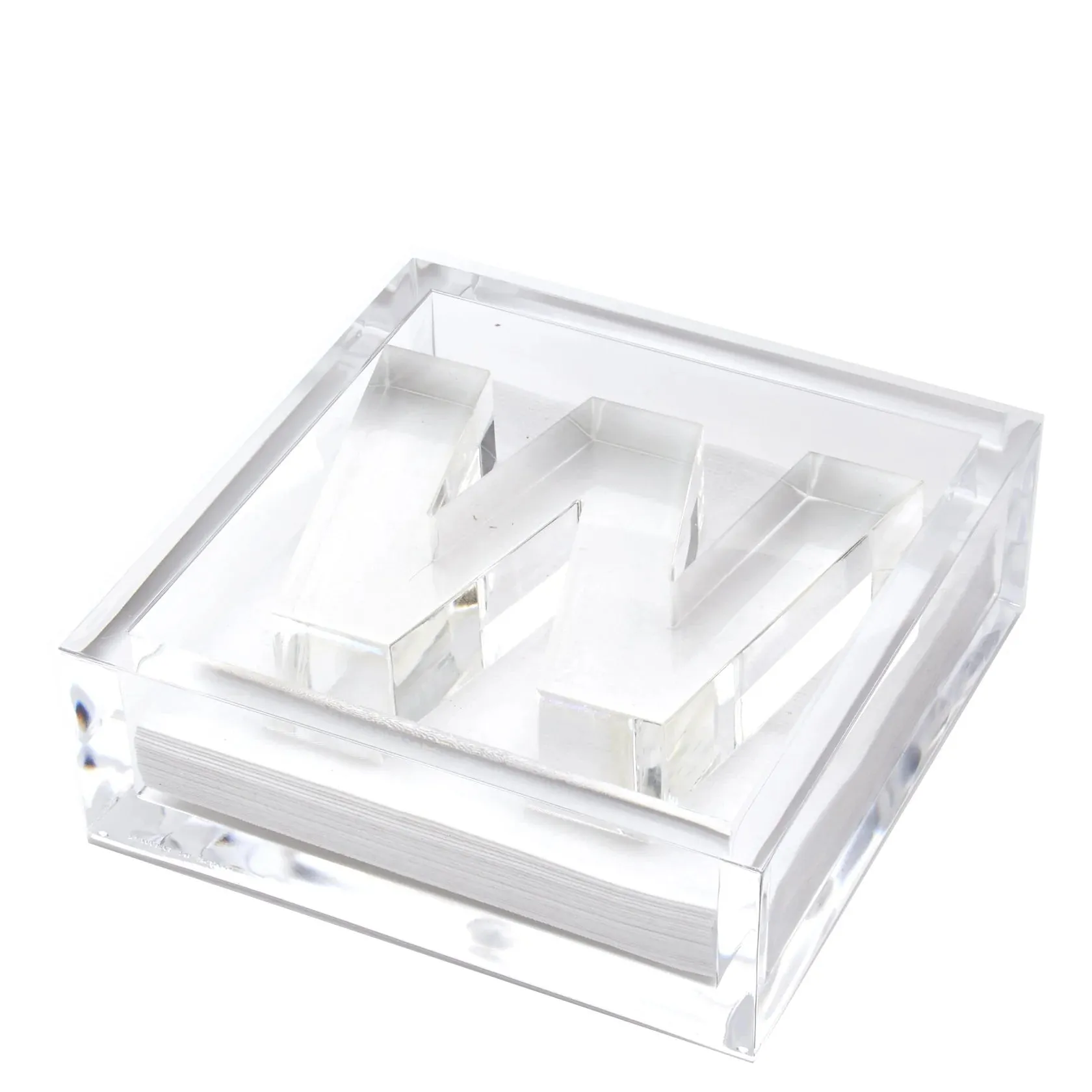 Acrylic Initial Cocktail Napkin Holder