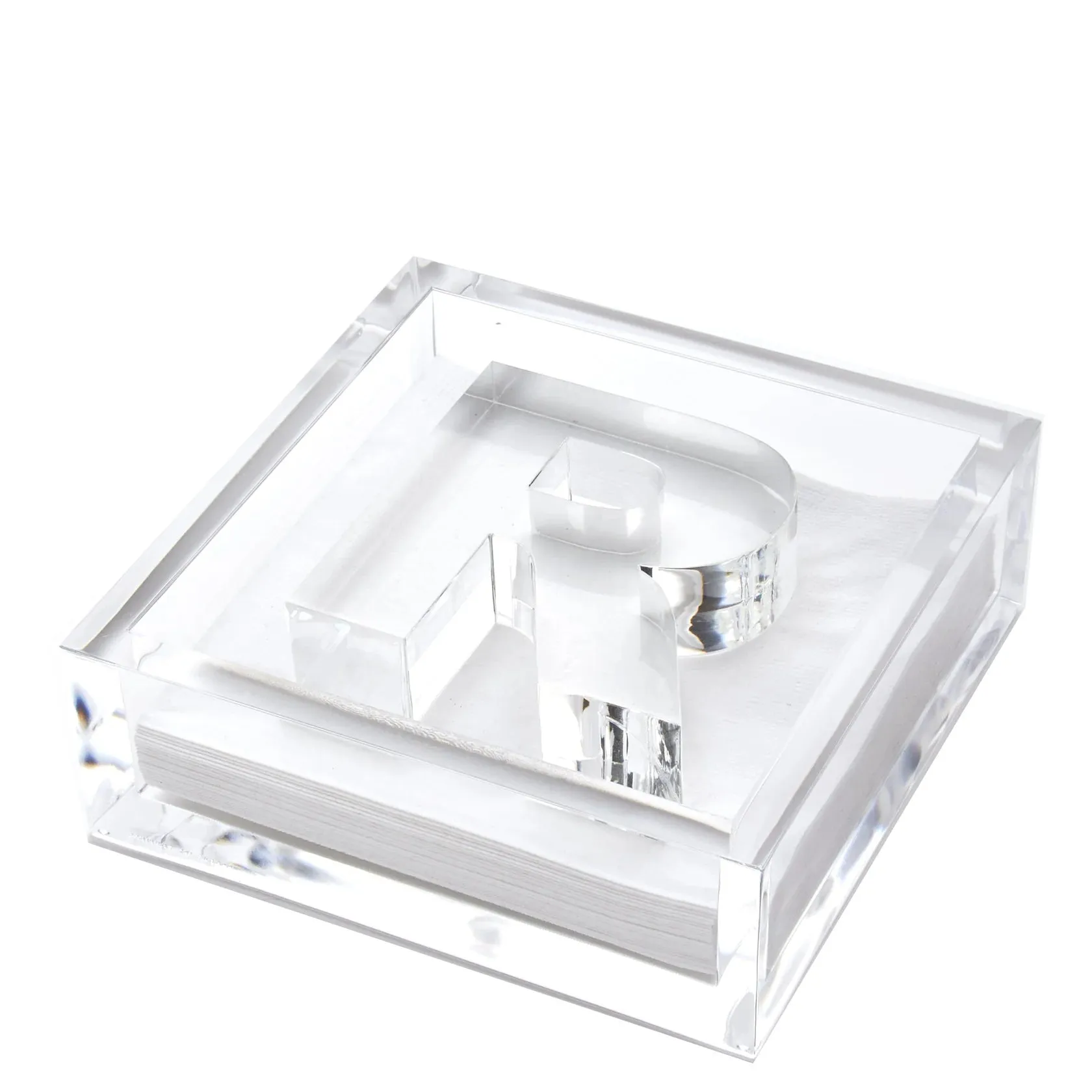 Acrylic Initial Cocktail Napkin Holder