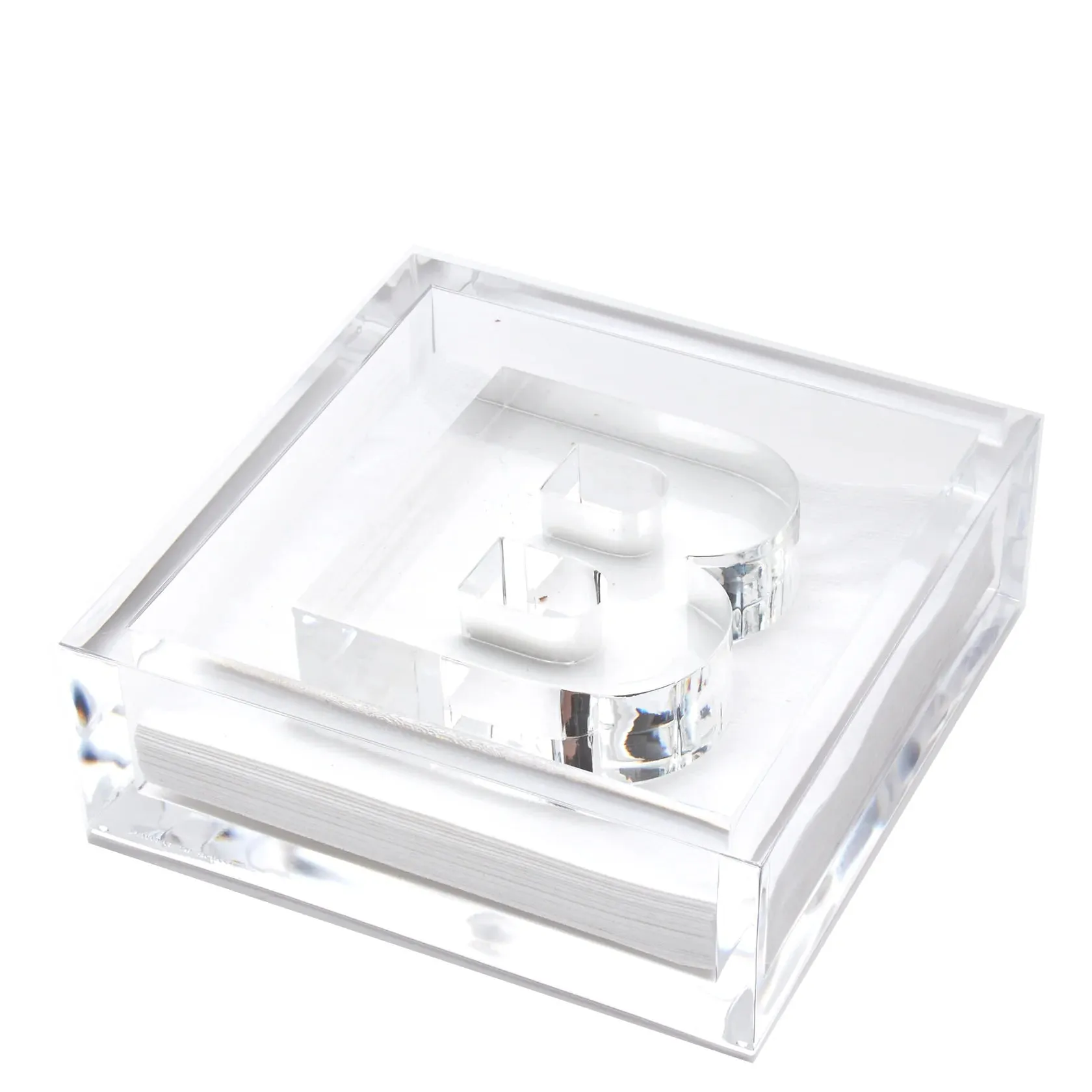 Acrylic Initial Cocktail Napkin Holder