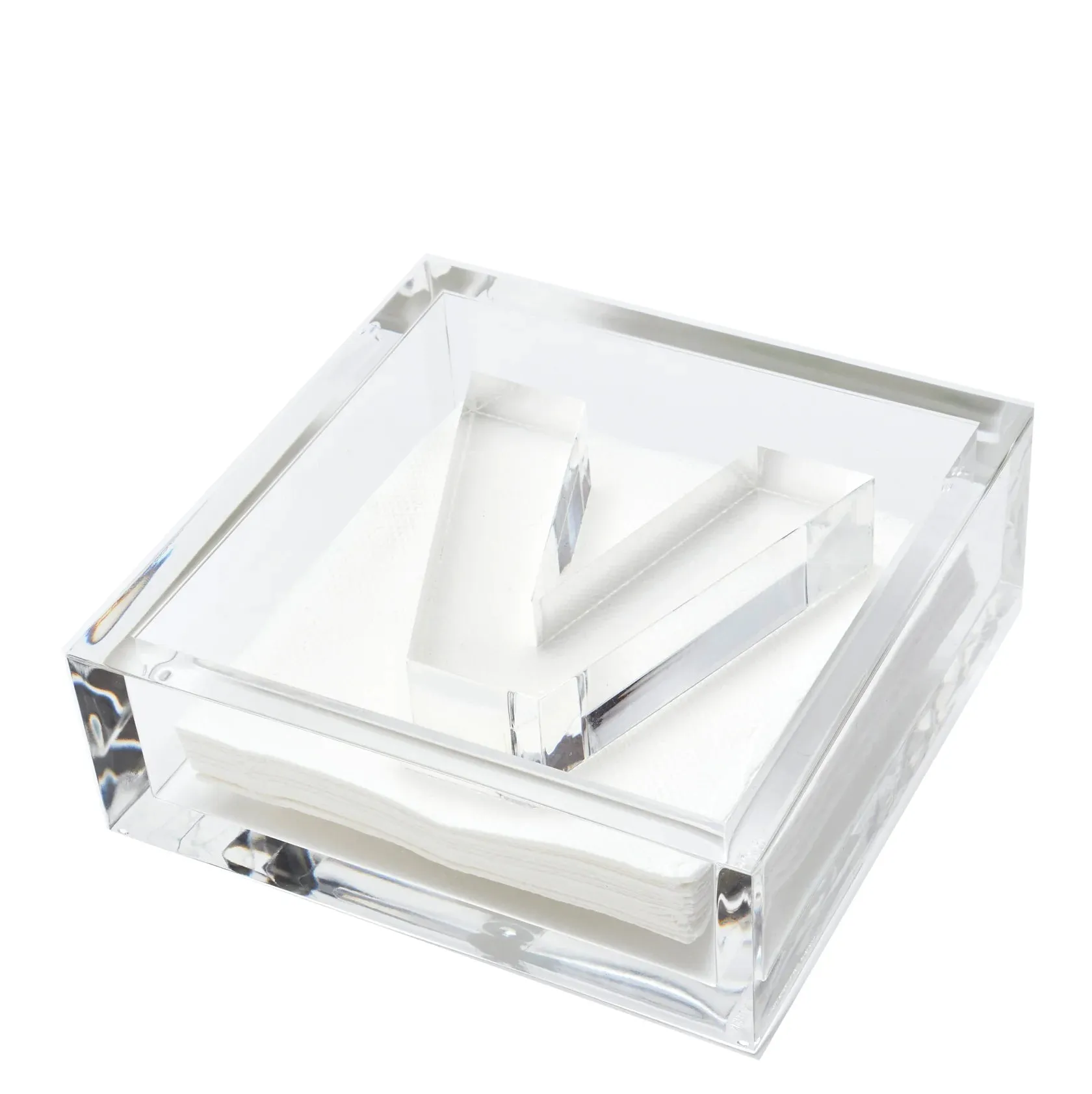 Acrylic Initial Cocktail Napkin Holder