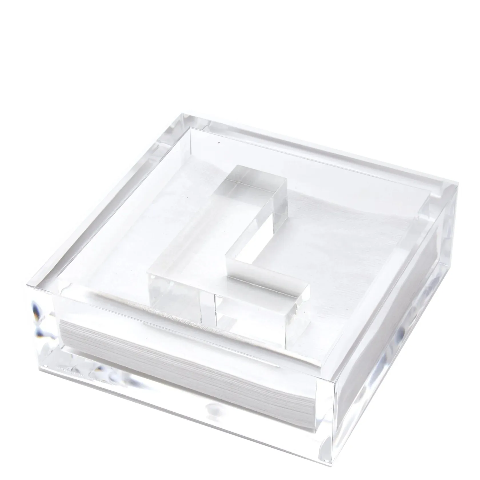 Acrylic Initial Cocktail Napkin Holder