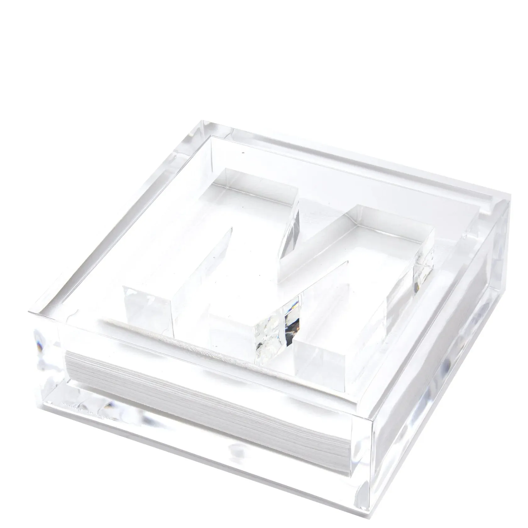 Acrylic Initial Cocktail Napkin Holder