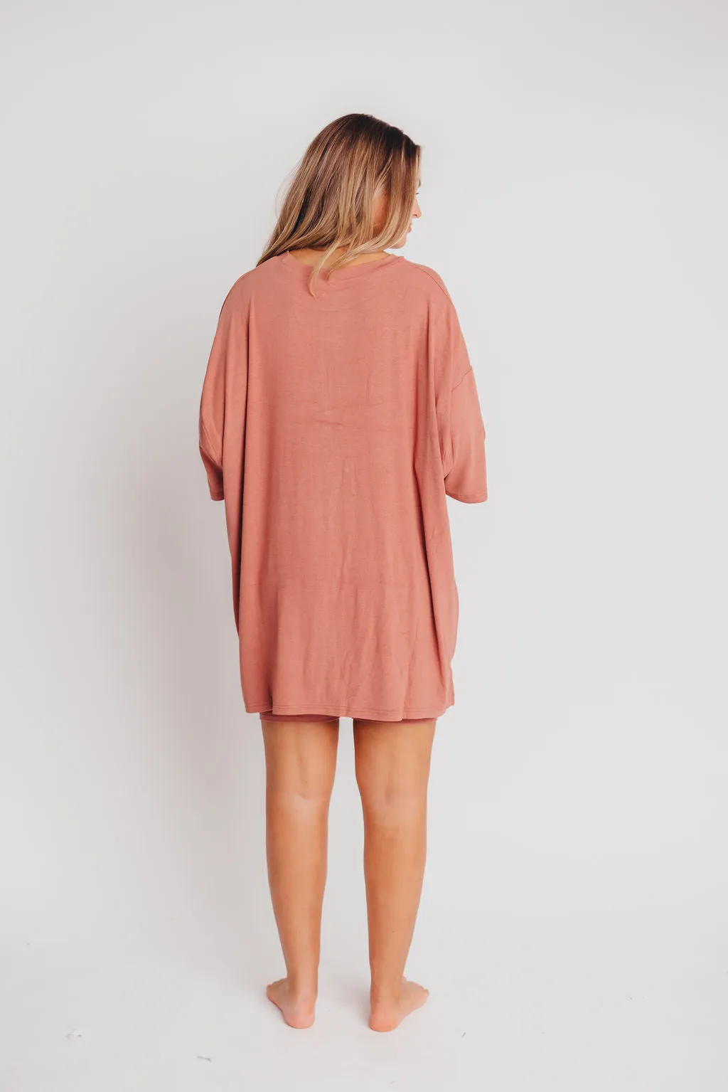 All Weekend Long Set - Short Sleeves - in Blush