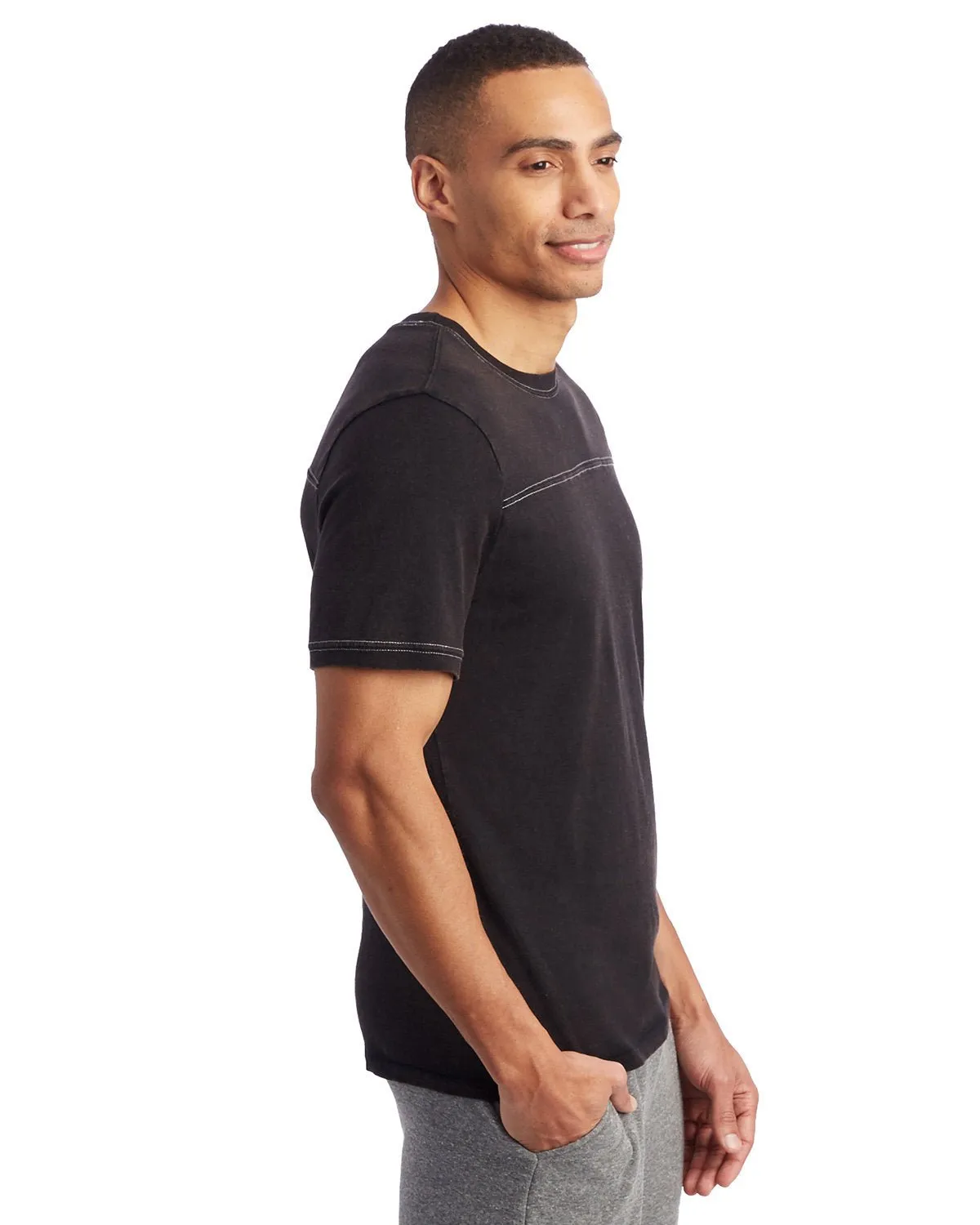 Alternative 1054CG Men's Heavy Wash Football T-Shirt