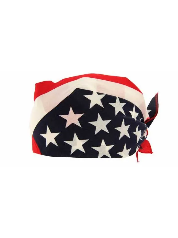 American Flag Bandana 21"