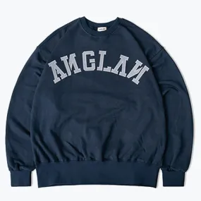 APPLIQUE BIG LOGO SWEAT SHIRT - DEEP BLUE