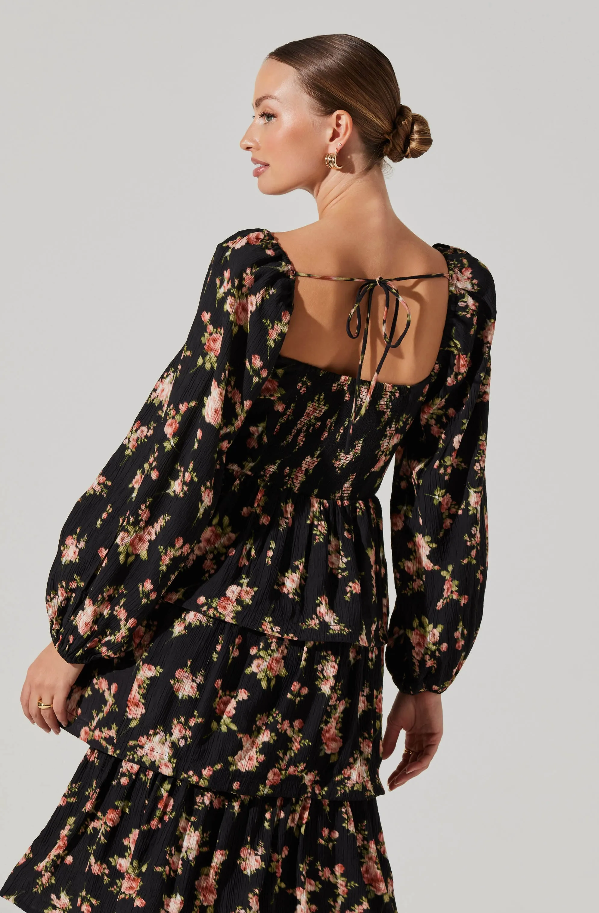 Aumie Tiered Floral Maxi Dress