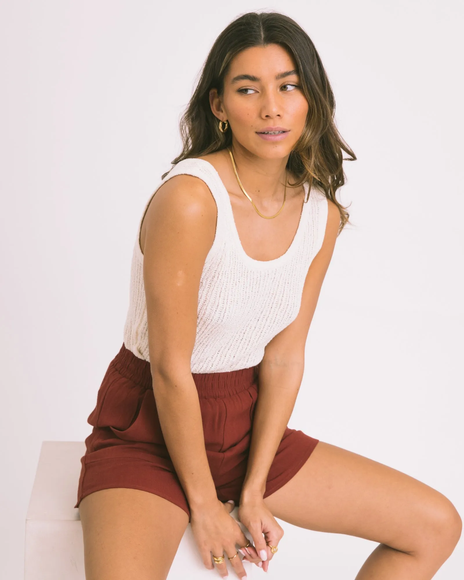 Ayla Knit Top Eggnog