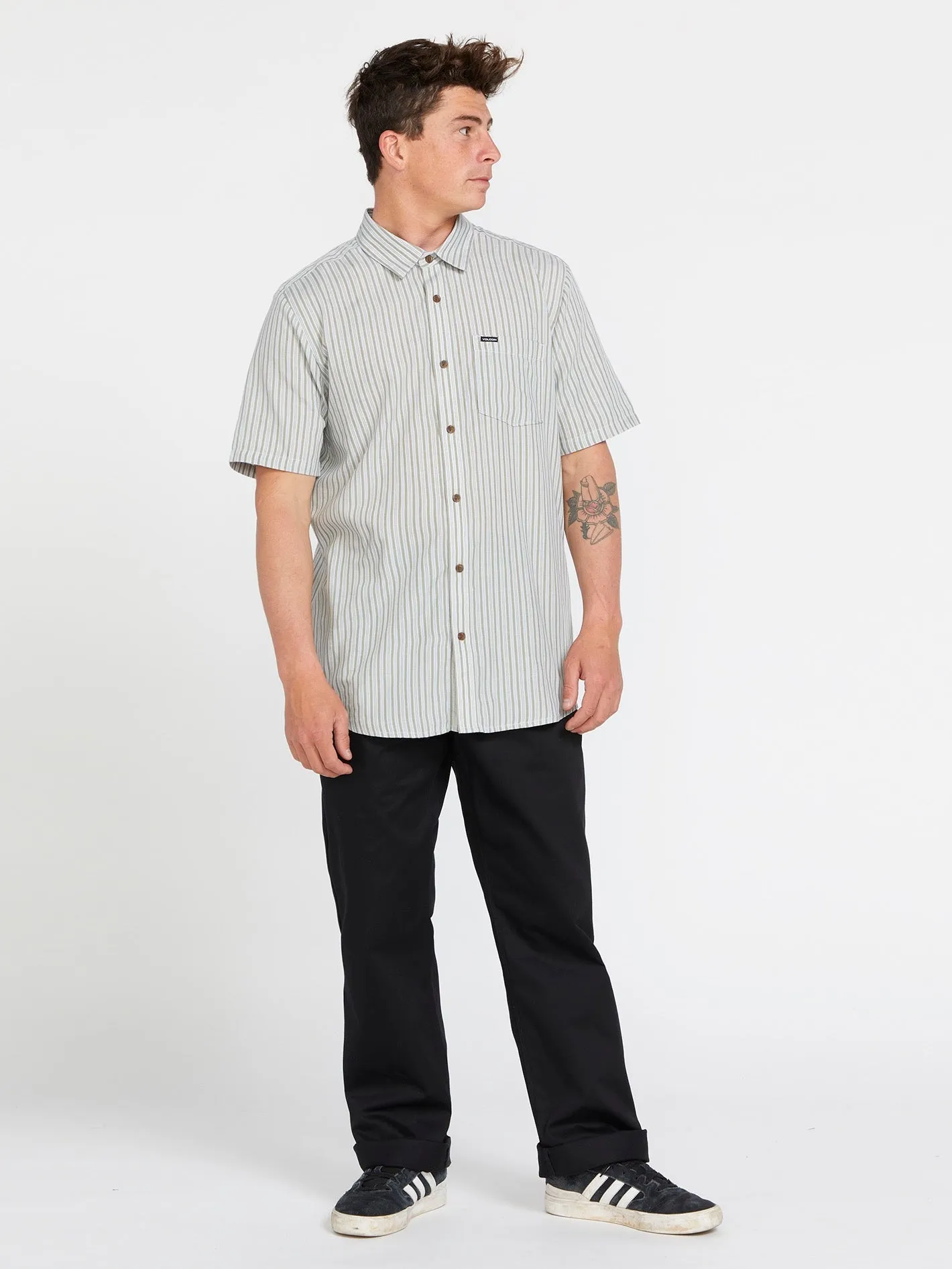 Barstone Woven Short Sleeve Shirt - Tower Grey