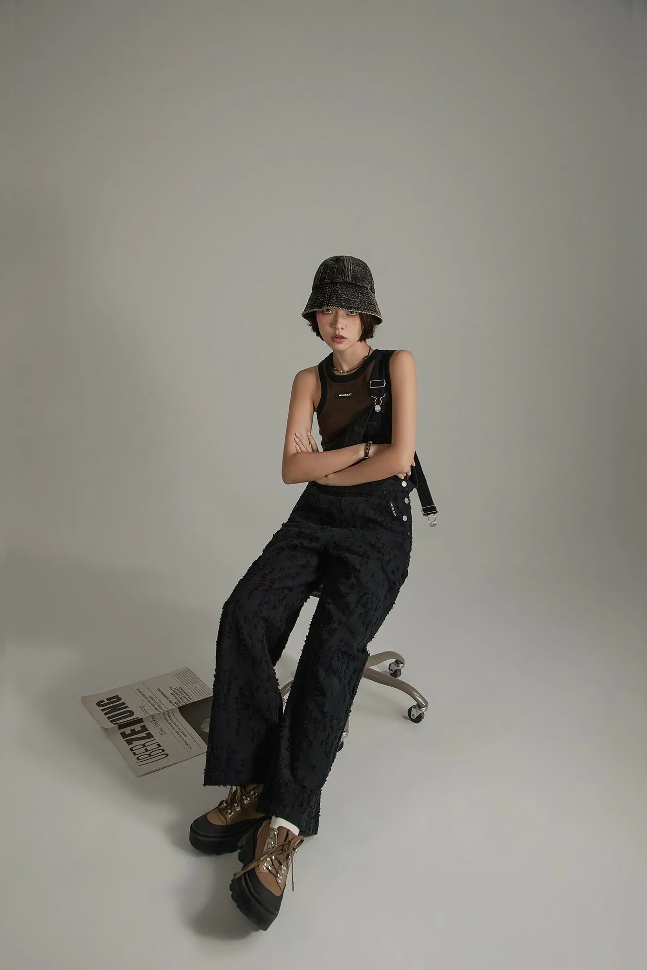 Basic Denim Overall Pants