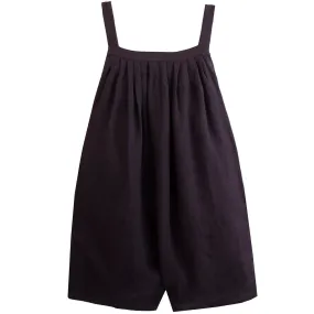 Basic Linen Romper in Black by L.F.Markey - Last Ones In Stock - UK 12-14