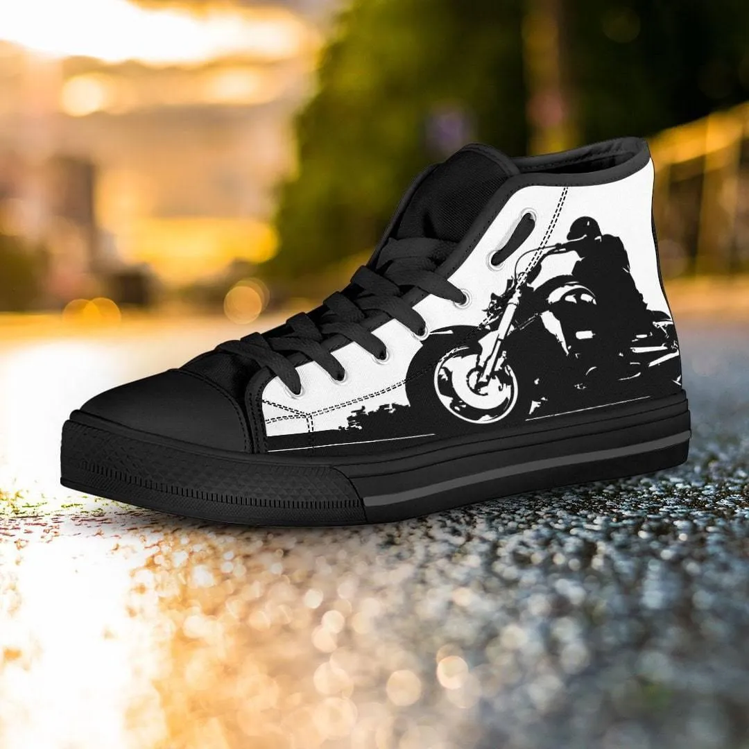 Biker Sillhouette High Top Shoes