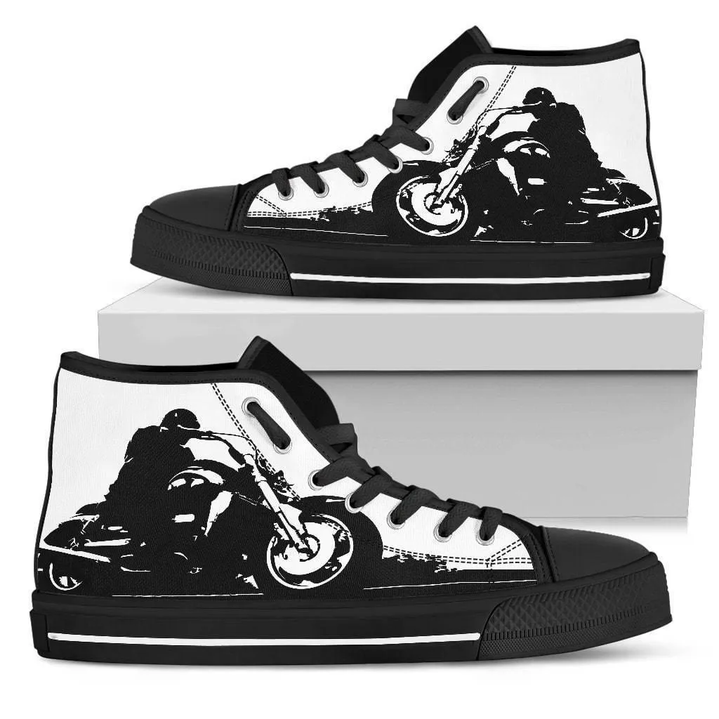 Biker Sillhouette High Top Shoes