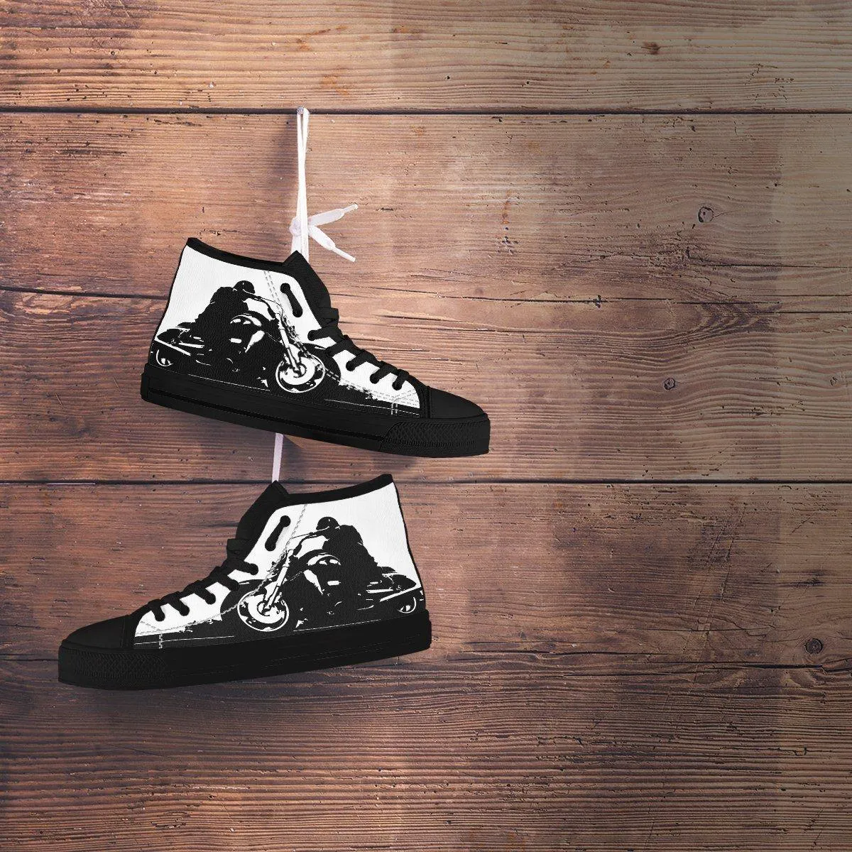 Biker Sillhouette High Top Shoes