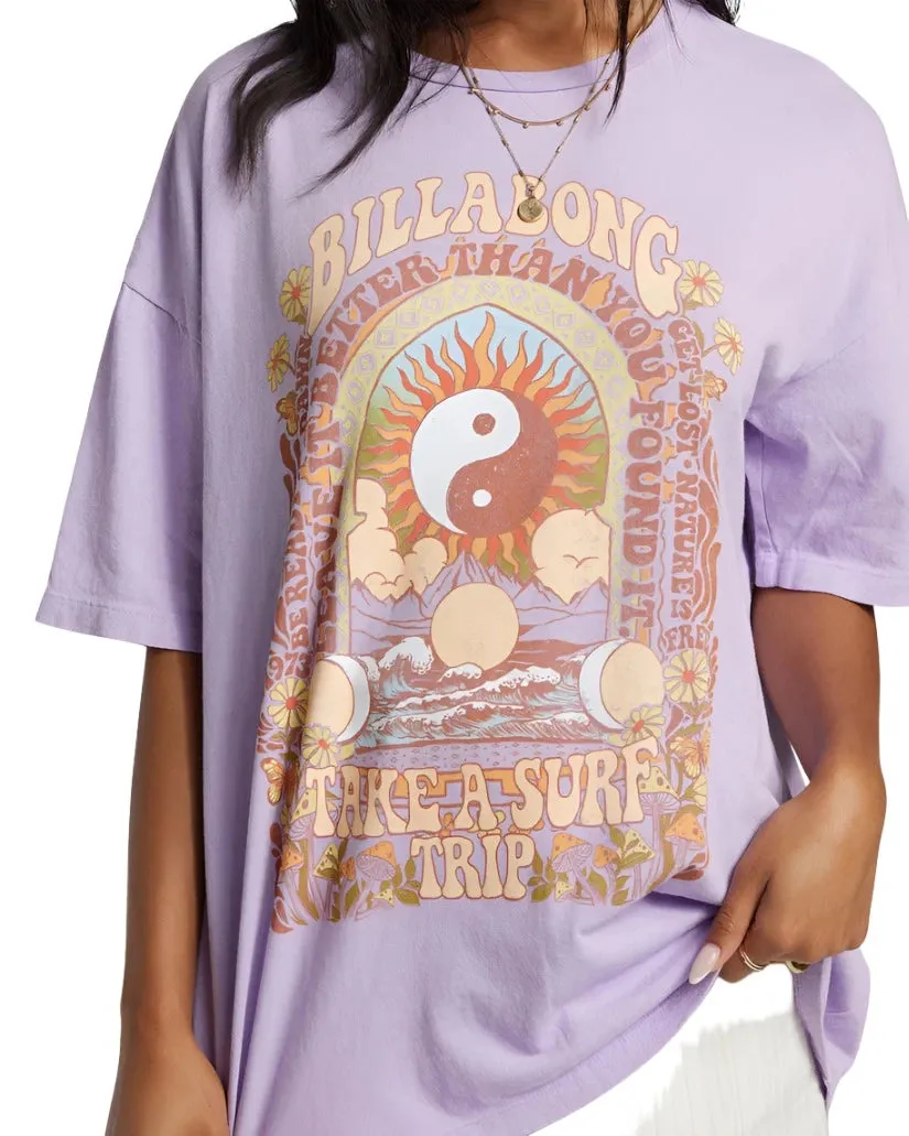 BILLABONG Women's Surf Trip Oversized T-Shirt Tulip