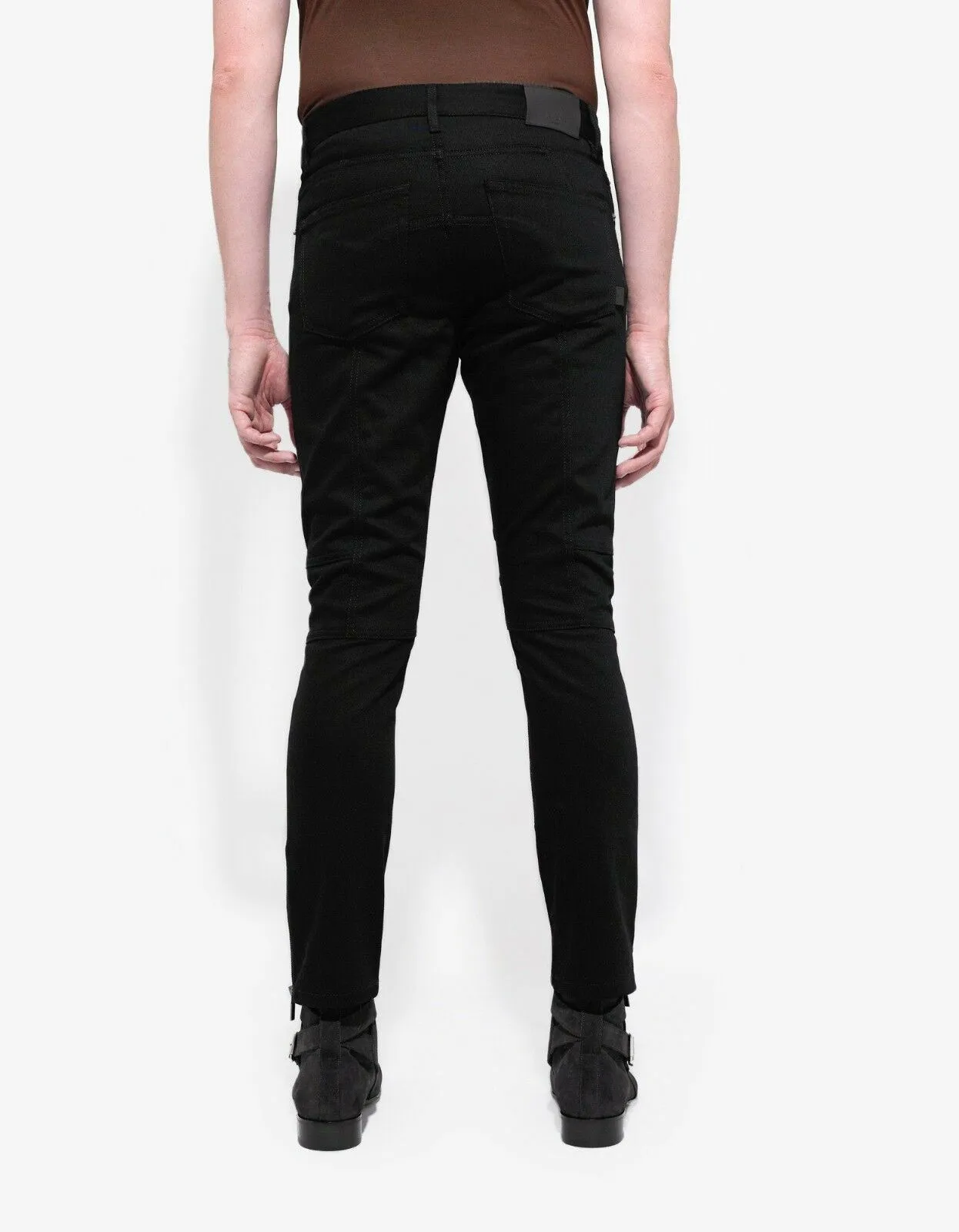 Black Motorcycle Skinny Jeans