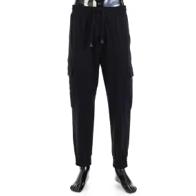 Black Sweatpants - Multipockets, Virgin Wool