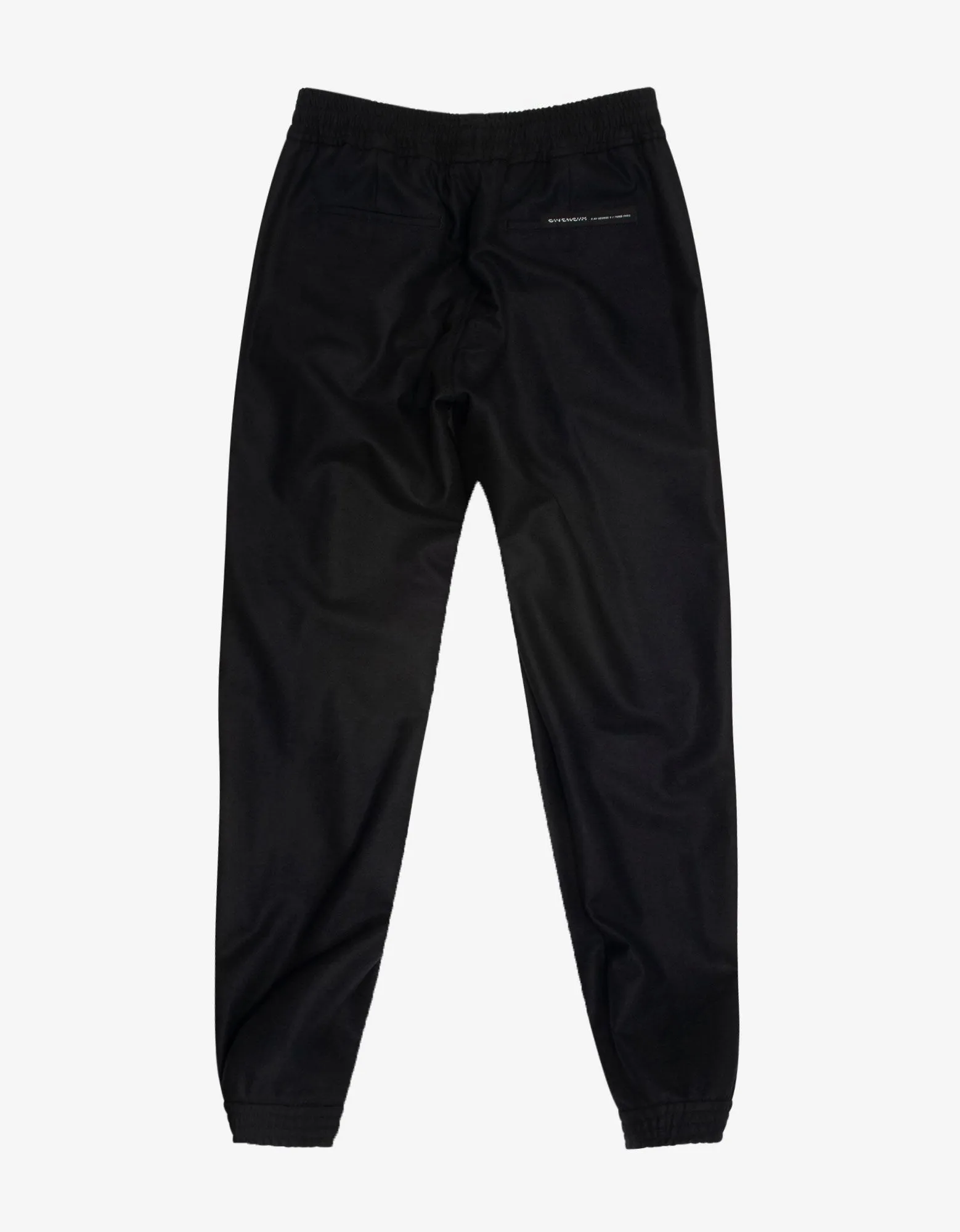 Black Wool Jogging Bottoms