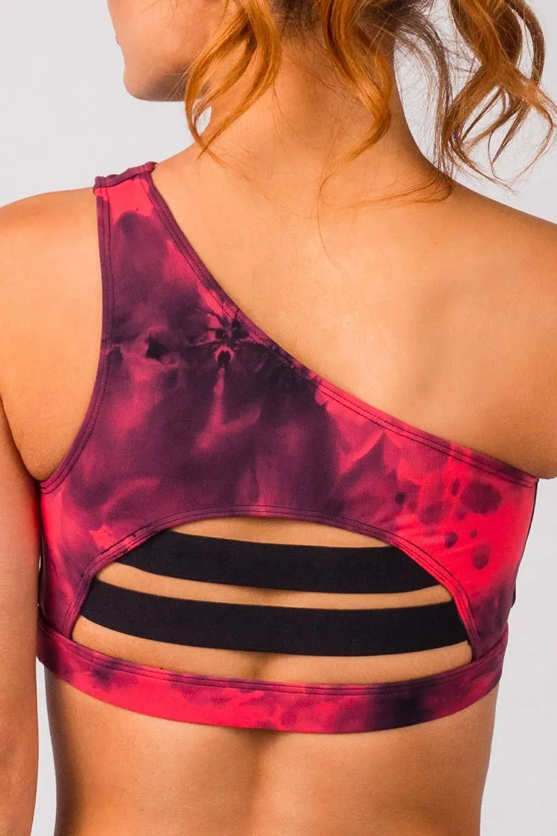 Blake Sports Bra in Magenta Tie Dye Wash