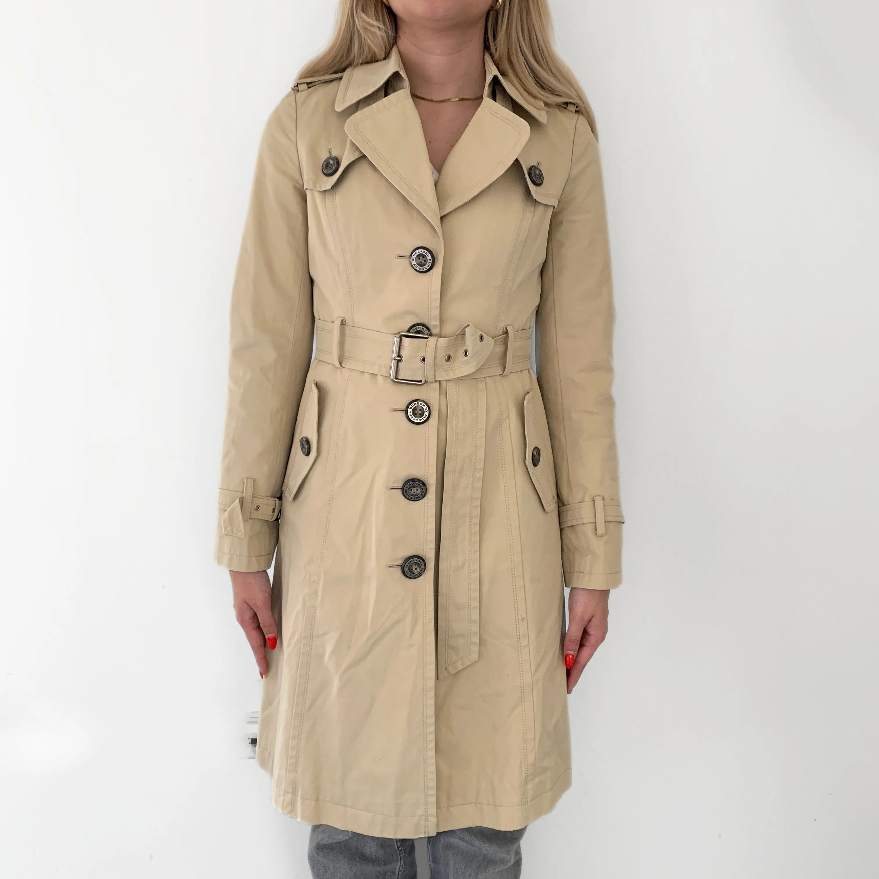 Burberry Blue Label Trench Coat Cotton