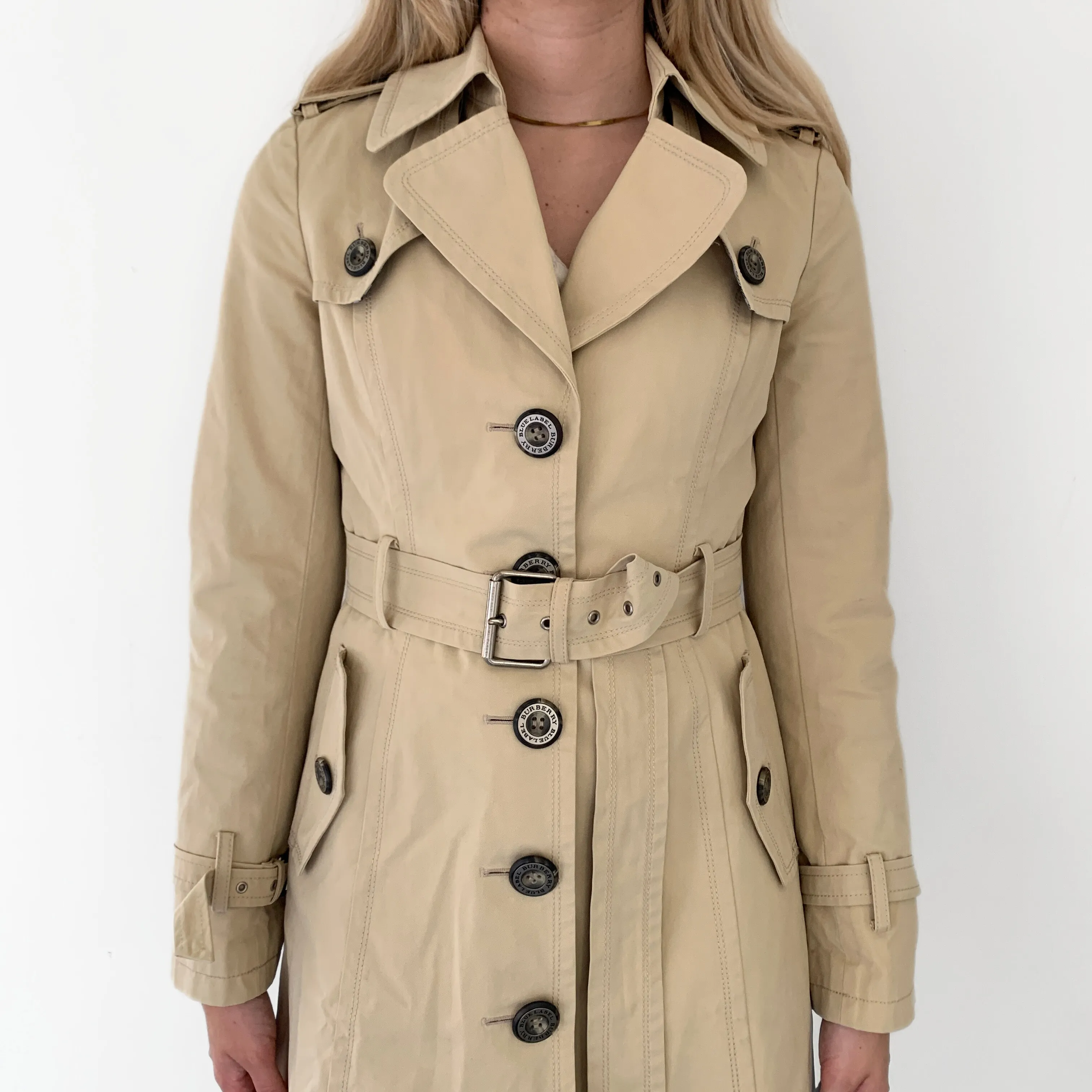 Burberry Blue Label Trench Coat Cotton