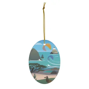 Cannon Beach Ceramic Ornament