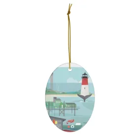 Cape Cod Ceramic Ornament