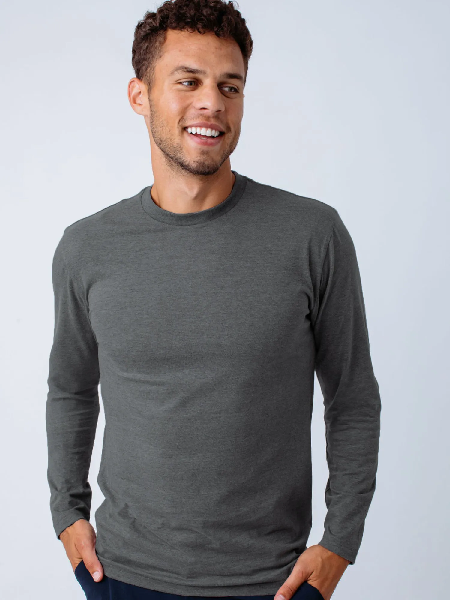 Carbon Grey Long Sleeve Crew