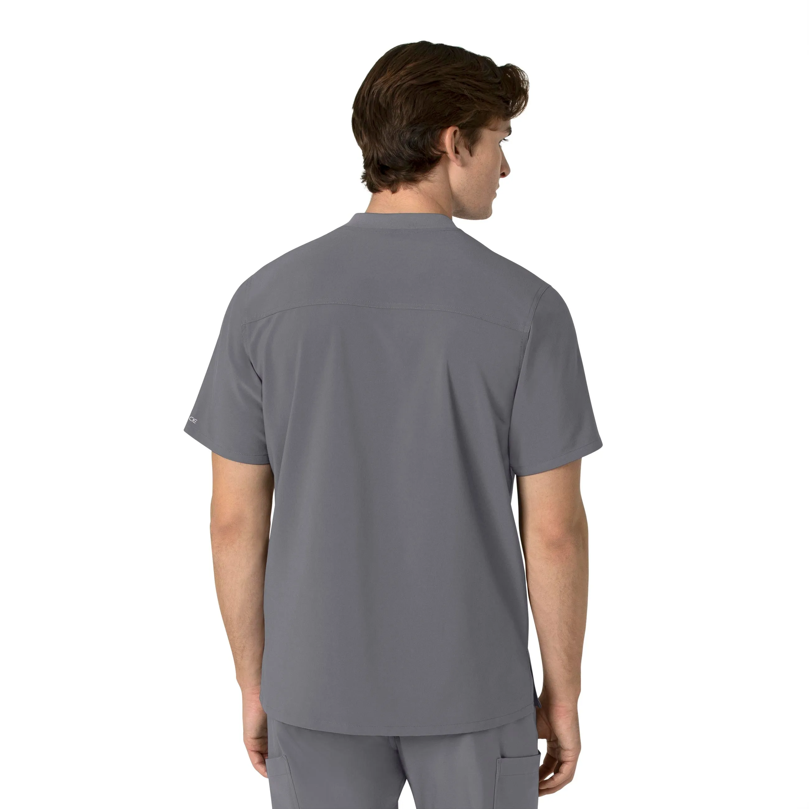 Carhartt Force Cross-Flex Men's Henley Scrub Top - Pewter