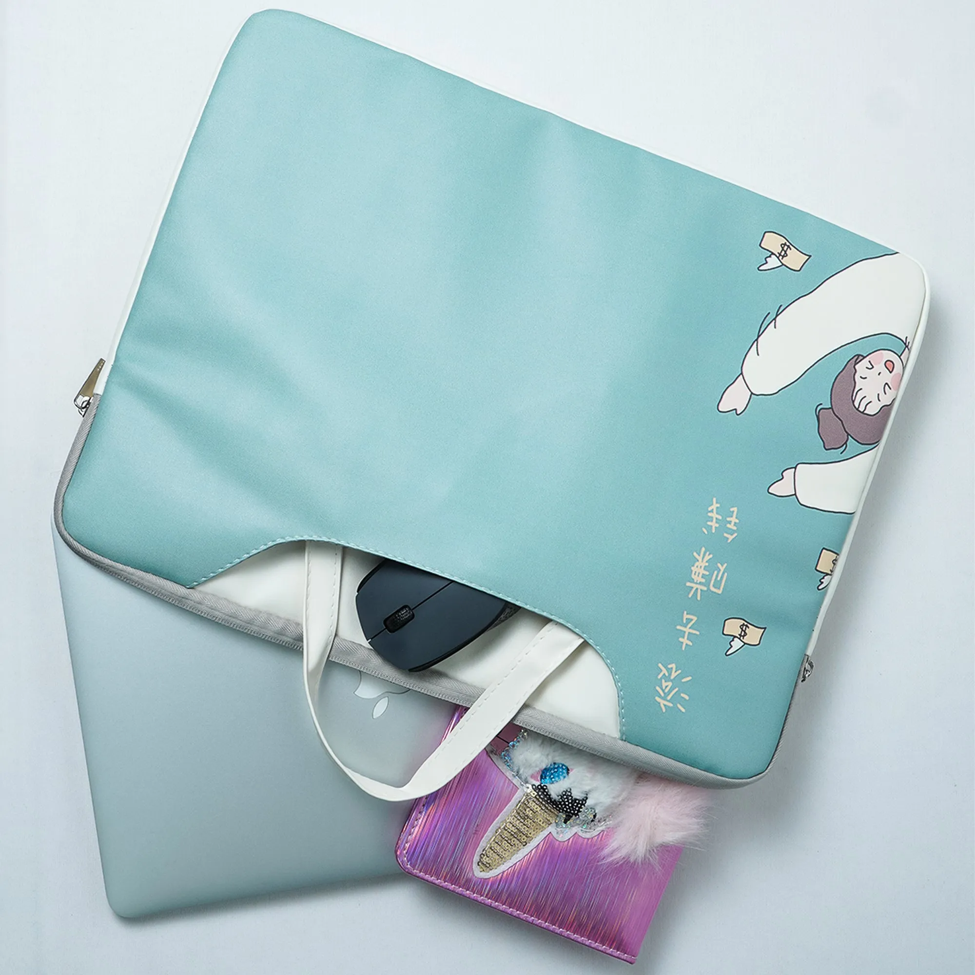 Cartoon Printed MacBook Bag