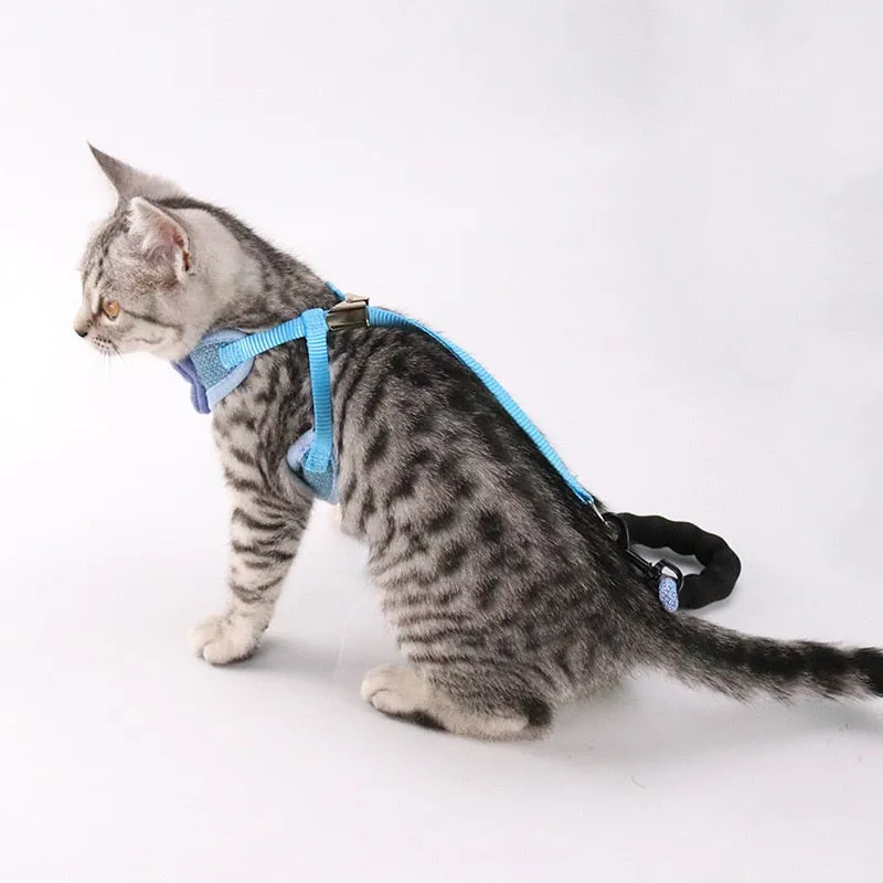 Cat Harness Kitten Adjustable Outdoor Collar And Leash Harness Vest Cats Lead Clothes Pet Accessories Goods For