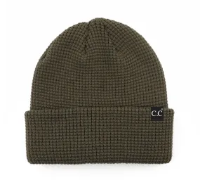 CC Waffle Knit Beanie New Olive