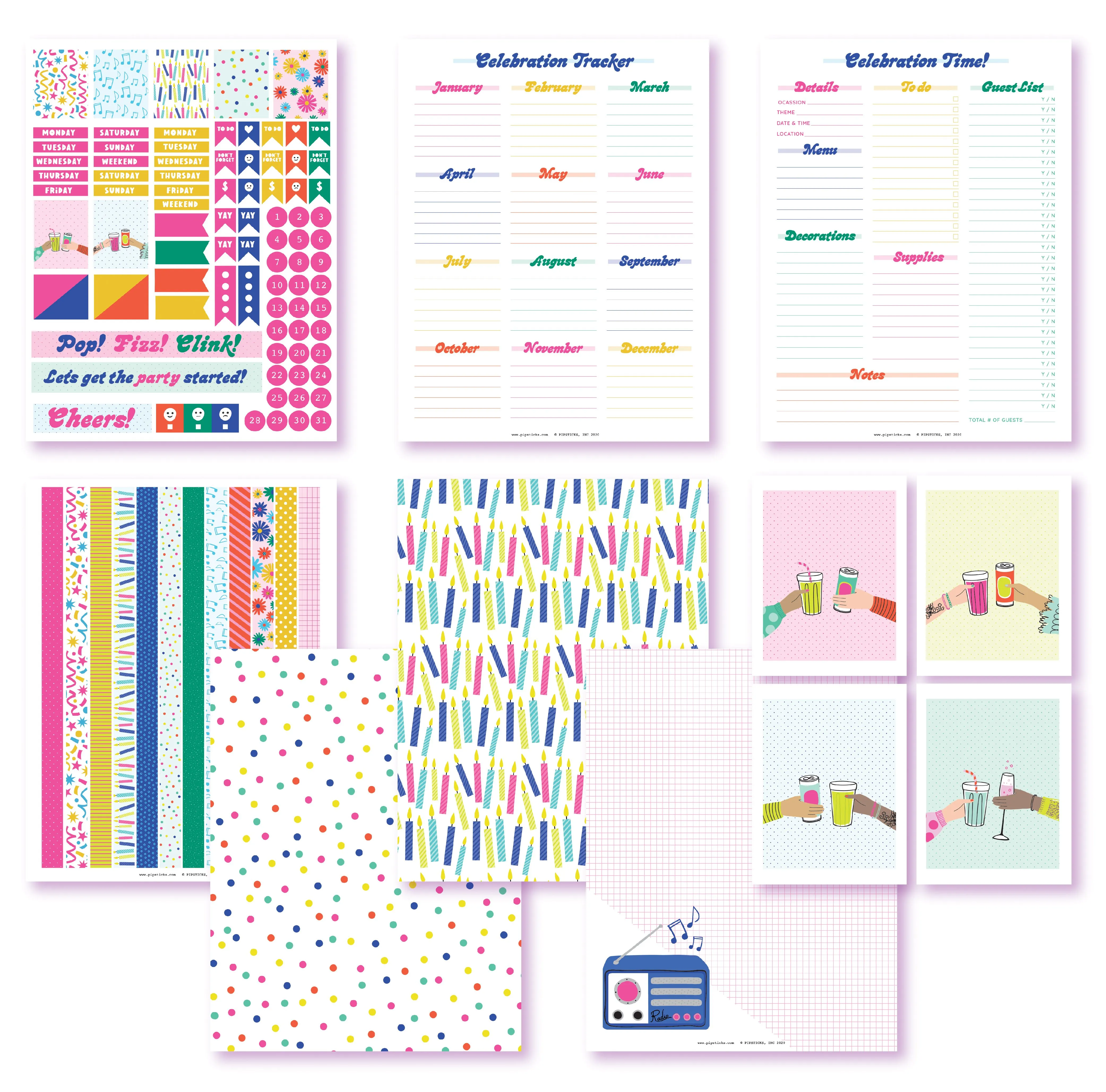 Celebrate Good Times Planner Printables