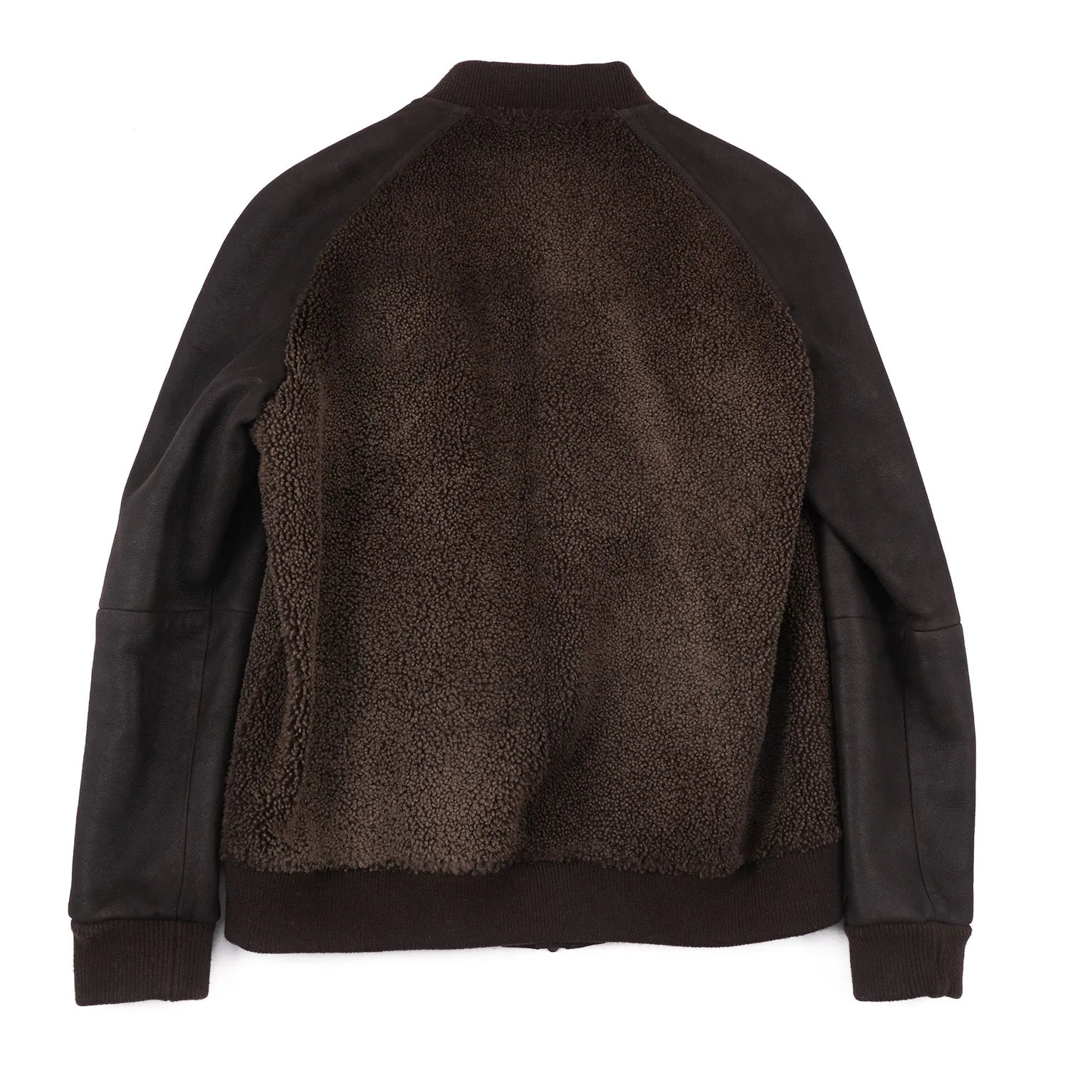 Cesare Attolini Shearling Leather Bomber Jacket