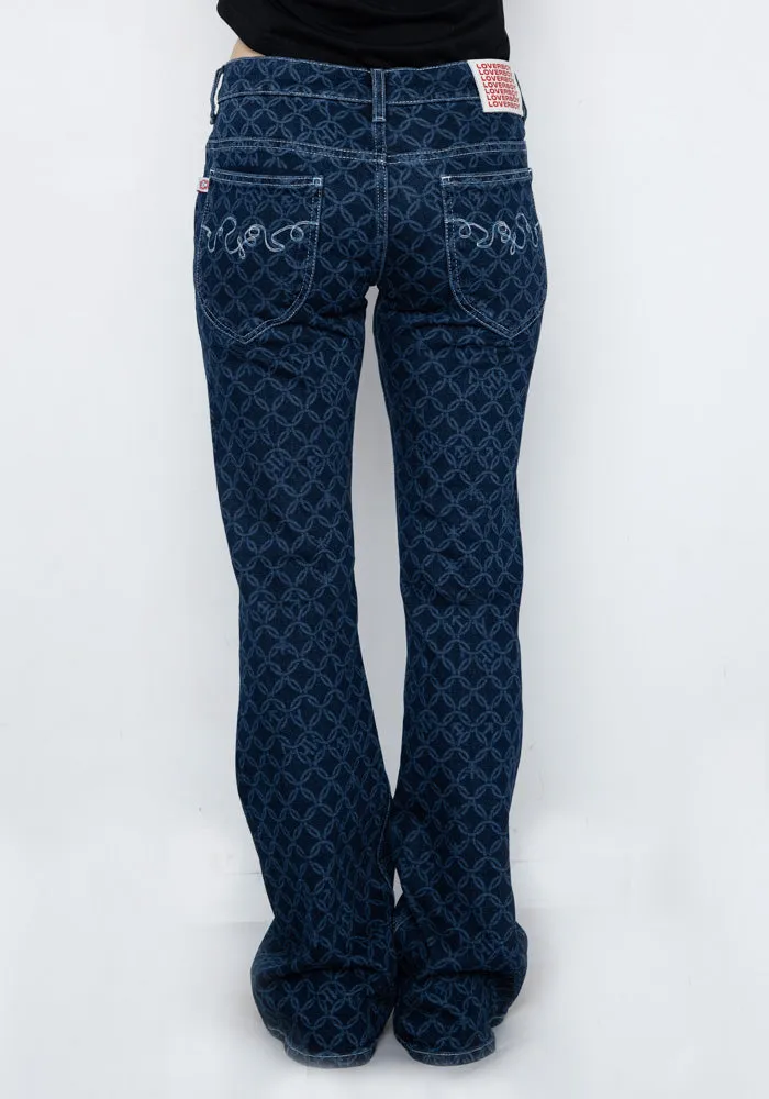 CHARLES JEFFREY LOVERBOY CJLAW22LDJ LADY ETCHED DENIM PANTS