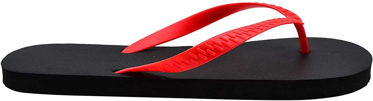 Chatties Men’s Classic Solid Flip Flops Comfortable Summer Slide Sandals