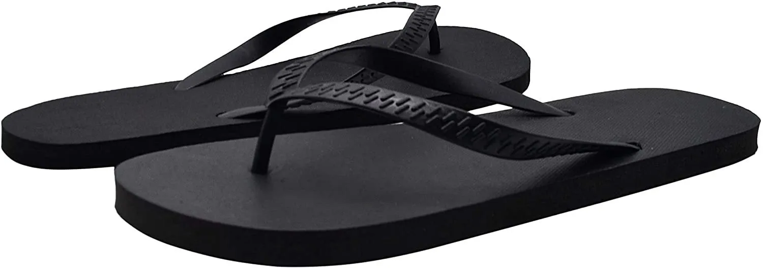 Chatties Men’s Classic Solid Flip Flops Comfortable Summer Slide Sandals