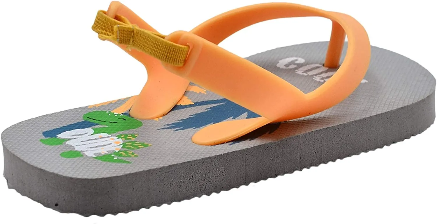 Chatties Toddler Boys' Little Kid Baby Printed Flip Flop Thong Sandal with Elastic Back Strap