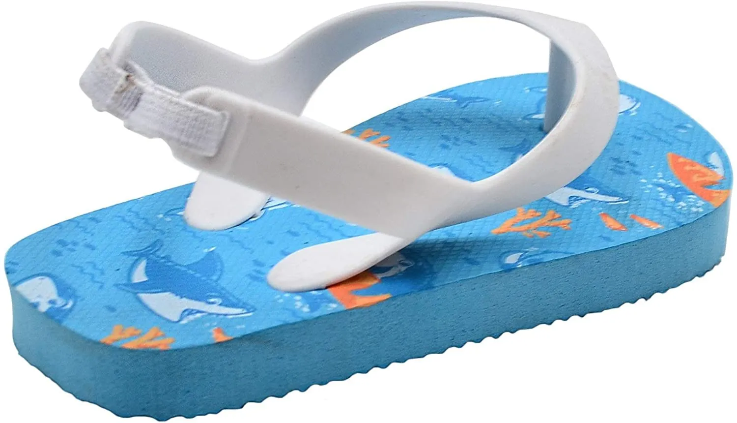 Chatties Toddler Boys' Little Kid Baby Printed Flip Flop Thong Sandal with Elastic Back Strap