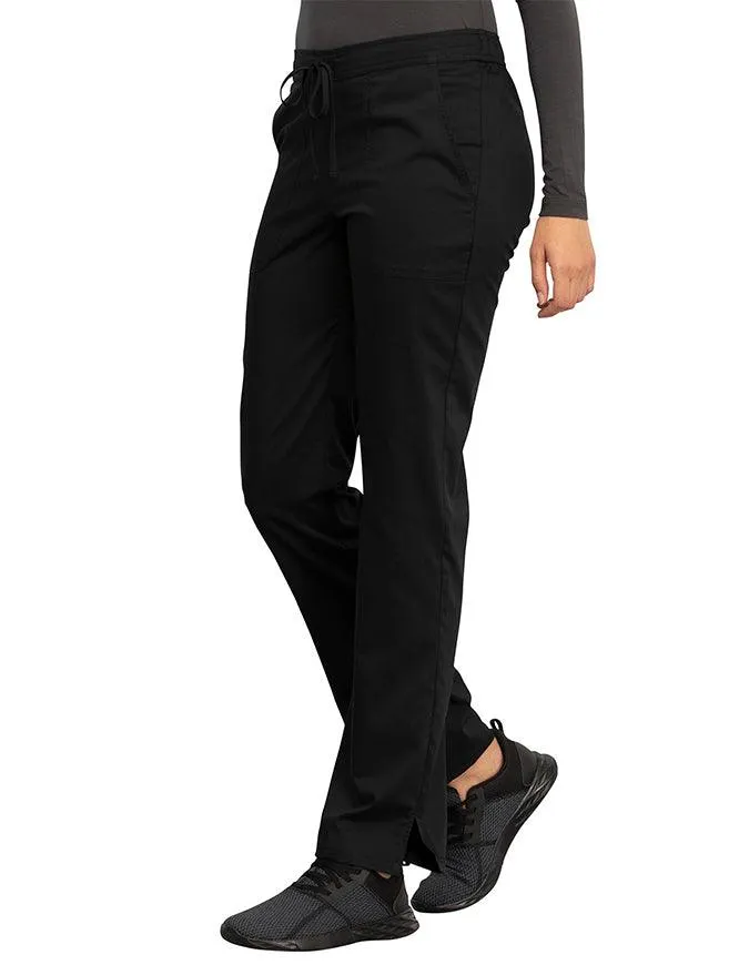 Cherokee Workwear Revolution Women's Mid Rise Straight Leg Drawstring Tall Pant