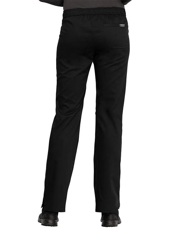 Cherokee Workwear Revolution Women's Mid Rise Straight Leg Drawstring Tall Pant