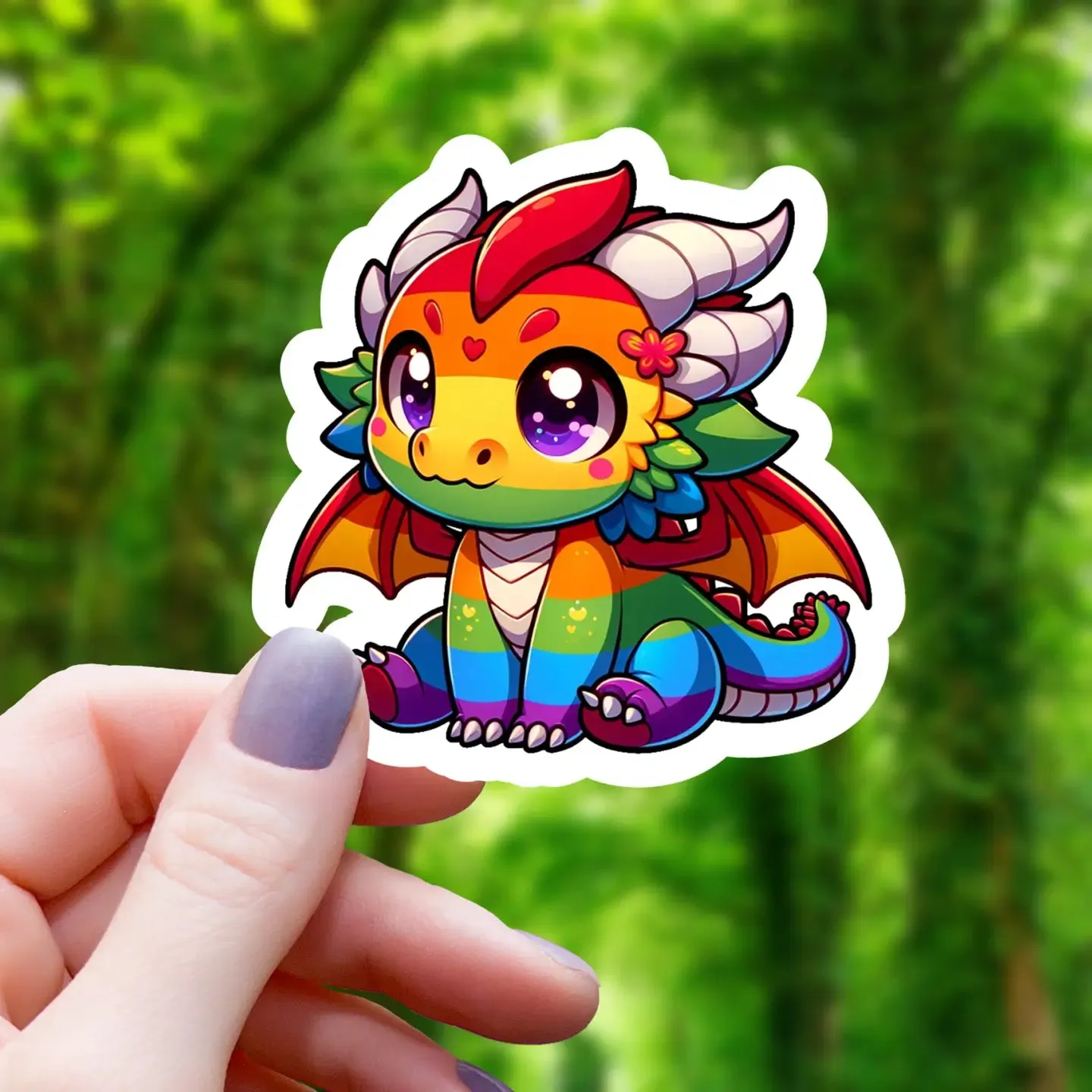 Chibi Pride Dragon | Vinyl Sticker